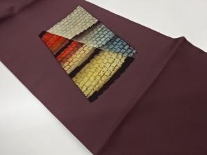 塩瀬抽象模様名古屋帯